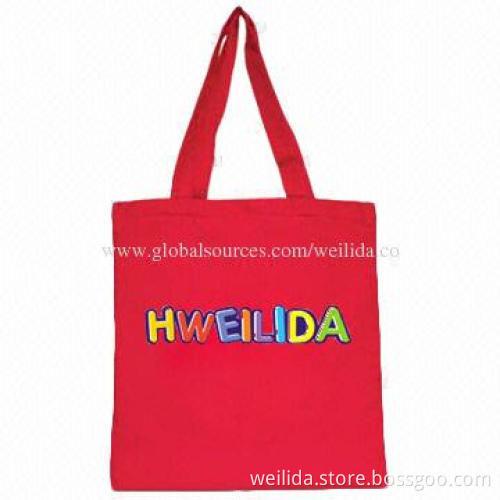 Cotton Canvas Shopping Bag, Sized 38*40cm, with Printed Logos